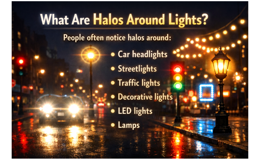 Why Do Some People See Halos Around Lights at Night?