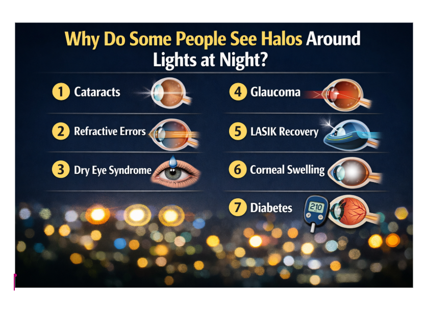 Why Do Some People See Halos Around Lights at Night?